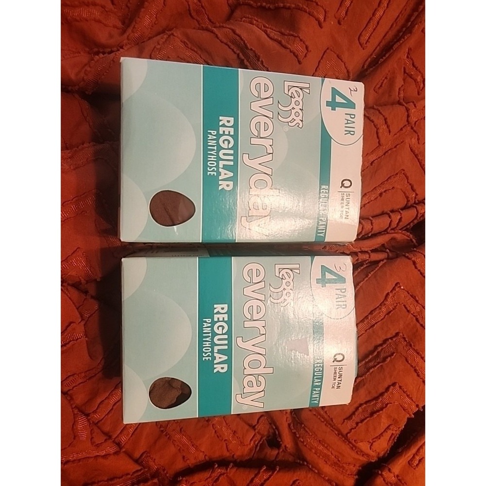 Leggs Pantyhose Regular Panty Sheer Toe SUNTAN - 5 pair New